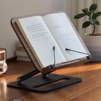 Black walnut reading stand Wooden high-end book picture book tabletop tablet ipad bookshelf reading device