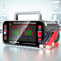 12V/24V Intelligent Pulse Repair Fast Charger 150W Smart Motorcycle Battery Charger 10A/5A Smart Pul