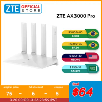 Global Version ZTE Router AX3000 Pro 5G Dual-band 3000M 7DBi Gain NFC One-touch Connection Easy Mesh&amp;Wifi6