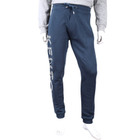 KENZO 品牌字母深藍色縮口休閒長褲(男款)