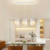 【免運】臥室床頭吊燈 LED客廳電視櫃燈 110V餐廳三頭吊燈 月球單頭吊線燈