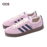 adidas 休閒鞋 VL Court 2 女鞋 粉紫 藍 膠底 復古 麂皮 愛迪達 JR8309