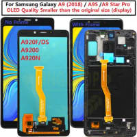 OLED For Samsung Galaxy A9 2018 A9s A9 Star Pro A920F/DS LCD Display Touch Screen Digitizer with frame for Samsung A920 lcd