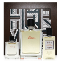 Hermes 愛馬仕 大地淡香水三入禮盒(100ml+5ml +40ml沐浴精) (平行輸入)