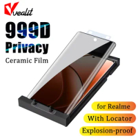 999D Privacy Ceramic Soft Film For Realme 12 11 10 Pro Plus Curved Screen Protector For Realme GT5 X7 Pro Ultra Protective Film