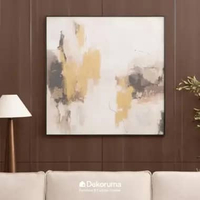 Dekoruma BRIE Hiasan Dinding / Lukisan Square Dinding / Dekorasi Dinding Kotak 100x100CM
