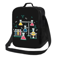 Amazing Chemistry Thermal Insulated Lunch Bag Science Laboratory Technology Portable Lunch Tote for Multifunction Bento Food Box
