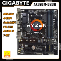 Gigabyte AX370M-DS3H Motherboard AMD X370 Chipset DDR4 64GB Socket AM4 Supports AMD RYZEN Processor for Ryzen 5 3000 5500 5600