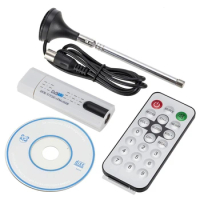 Digital Satellite DVB T2 USB TV Stick Tuner w/ Antenna Remote H D USB TV Receiver DVB-T2/DVB-T/DVB-C