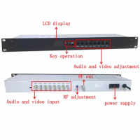 free shipping SK-4860 4 in 1, 4-channel cable TV agile analog modulator, AV to RF, hotel factory TV front-end equipment