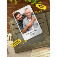 1 Custom Photo Wallet Card Custom Text Insertion Card Name-Insulated Wallet Card Gift for Husband or