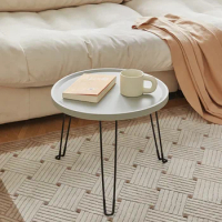 Fold-out Sofa Side Table Living Room Furniture Small Table Round Coffee Table Simple Small Round Tables for Home Use Side Tables