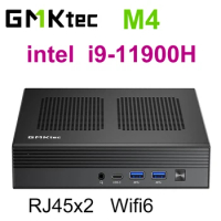 GMKtec M4 intel i9-11900H Mini PC Window11 Pro DDR4 3200Mhz PCle 4.0 NVme SSD Wifi6 BT5.2 Desktop Gaming Computer RJ45x2