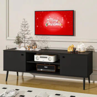 Modern TV Storage Cabinet Entertainment Center for Living Room Bedroom Wood Media Console for 55/60 Inch TV Stand With Storage