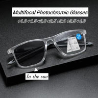 Vintage Near Far Progressive Multifocal Reading Glasses for Men Women Outdoor Photochromic Presbyopia Retro New Soprt Sunglasses