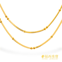 【福西珠寶】雙11黃金項鍊 1.6尺圓珠小金豆古巴鏈(金重1.46錢正負0.03錢)