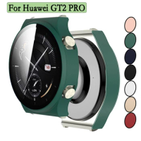 For Huawei Watch GT 2 pro Protective Case With Tempered Glass Film PC Watch Cover Full Screen Protector film