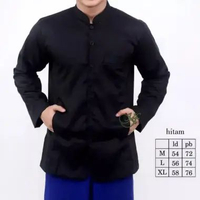Baju Koko Haibah Terompah Polos Pria Lengan Panjang Putih Bahan Toyobo Premium Terbaru Terlaris 2026