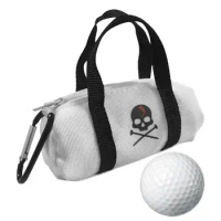 NEW Mini GOLF Ball Bag Portable Skull Golf Handbag Clutch Bags Zipper Waist Pack Golf Sports Accessories Storage 2 Balls