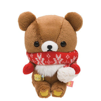 大賀屋 拉拉熊 玩偶 填充 娃娃 布偶 玩具 輕鬆熊 懶懶熊 圍巾 聖誕節 日貨 正版 授權 J00014259
