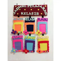 Hiasan diding jadwal piket ,jadwal pelajaran bisa custom