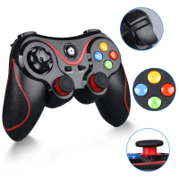 Pengawal Bluetooth, V8, pengawal tanpa wayar 2.4G, serasi dengan konsol permainan PS3/PS4, aksesori 
