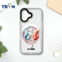 TRON IPHONE 16 可愛紙雕松鼠 防摔 MAGSAFE 磁吸 太空載具殼 透白 手機殼