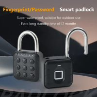 Smart Fingerprint Padlock With Tuya APP Keyless Password Lock IP67 Waterproof Button Cabinet Lock Digital Electronic Door Locks