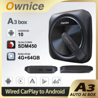 Ownice A3 Wired CarPlay to Android Box Wireless CarPlay Android Auto for Netflix Spotify Youtube ipTV for Toyota Nissan Mazda VW