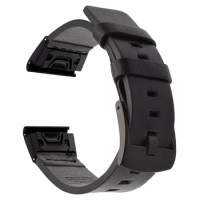 26mm Outdoor Sport Leather Replacement watch Strap for Garmin Fenix 3 3 HR Fenix 5X Plus 6X Pro 7X wrist watch Band Watchband