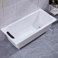泡澡桶獨立浴缸家用成人壓克力小戶型免安裝彩色雙層保溫獨立式酒店工程浴缸浴盆
