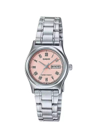 Casio Watches Casio Women's Analog Watch LTP-V006D-4B Silver Stainless Steel Band Watch for ladies