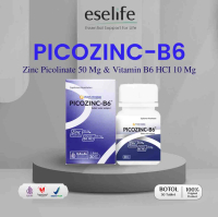 PICOZINC-B6 - Zinc Picolinate 50mg & B6 HCL 10mg - 30 Tablet Botol - Suplemen Kesehatan Tubuh