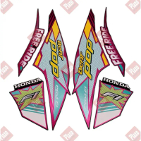 STIKER STICKER STRIPING LIST BODY HONDA BEAT POP FREE RIDE 2016 HITAM PINK