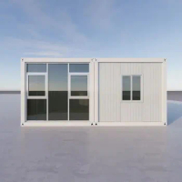 40Ft Customizable Modular Container Living House Office Prefabricated Mobile Steel Frame Custom Glass Wall Container House