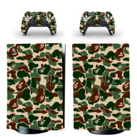Camo Color PS5 Digital Skin Sticker Decal Cover for PlayStation 5 Console and Controllers Skins Vinyl