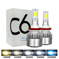 WorldAutoParts C6 Original Headlight H4 LED Car LED 100 Watt Headlight H11 H3 Canbus 10000LM Fog Lig