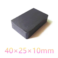 40×25×10mm Block Ferrite Magnet Ordinary Magnet Black Powerful Magnet General Magnetic Ferrite Experimental Magnet 40×25×10MM