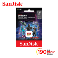 SanDisk Extreme microSDXC UHS-I (V30)(A2) 256GB 行動裝置電玩記憶卡 (公司貨)
