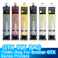 700ML/Bag GTX Ink Bag With One Time Chip DTG Ink Bag For Brother GTX-422 GTX-423 GTX-425 GTX-600 GTXPRO GTX Ink Bag Printer