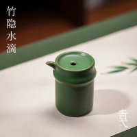 Bamboo Shape Ceramics Calligraphy Water Dropper For inkstone Traditional Chinese Painting Drawing Four Treasures of the Study