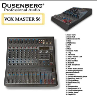 Dusenberg Mixer Profesional 6 Channel VOX MASTER S6 Bluetooth 256 DSP Garansi Resmi 2 Tahun dengan I