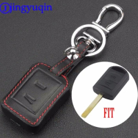 jingyuqin Remote 2 Buttons Leather Car Key Case Cover For Opel Corsa Combo Meriva Remote Styling Cover Case Holder