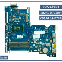 Best Value FRU 909213-601 for HP Pavilion 15-AY Laptop Motherboard CDL50 LA-D707P CPU SR2ZU I5-7200U RAM DDR4 100% Test