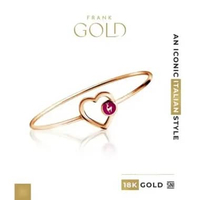 Frank & co. Deer Charm Heart Shape Bangle / Gelang wanita