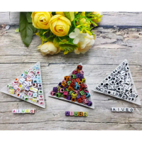 Manik Huruf Balok 100pcs Monte Huruf Kotak Vokal Manik Huruf Vokal Mote Huruf Balok Vokal Acrylic Lo
