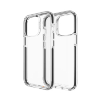 【Gear4】iPhone 13 Pro Max 6.7吋 D3O Santa Cruz 聖塔克魯茲-抗菌軍規防摔保護殼(透明黑框)