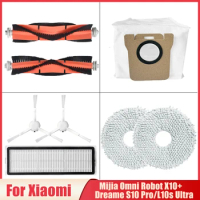 Mop Cloth Dust Bags Parts For Xiaomi Mijia Omni Robot X10+ Dreame L10s Ultra/ S10 Pro Vacuum Cleaner Main/Side Brush Hepa Filter