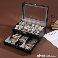 手錶收納盒 首飾盒公主歐式韓國首飾品展示架耳環釘帶鎖收納飾品盒箱手錶盒子 免運開發票
