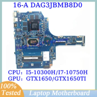 M02035-001 M02035-601 For HP 16-A With I5-10300H/I7-10750H CPU DAG3JBMB8D0 Laptop Motherboard GTX1650/GTX1650TI 100% Tested Good
